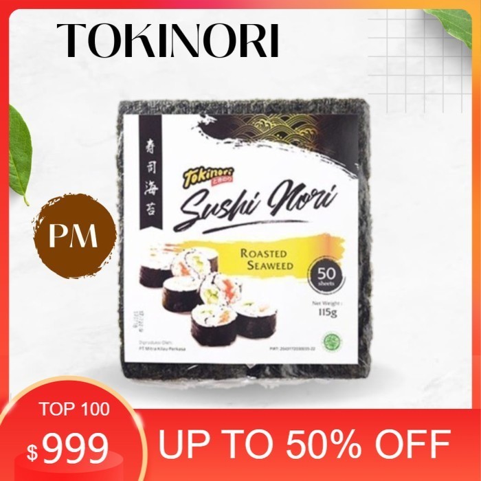 

Tokinori Sushi Nori Seaweed Rumput Laut isi 50 lembar 125gr