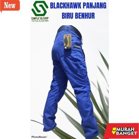 Celana kerja lapangan pria yg lagi viral- Celana Blackhawk premium Biru Benhur