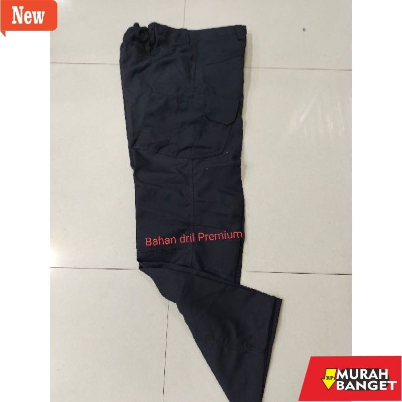 celana kerja lapangan pria yg kekinian- Celana Pdl Hitam Tactikal Jatah Brimob Polri