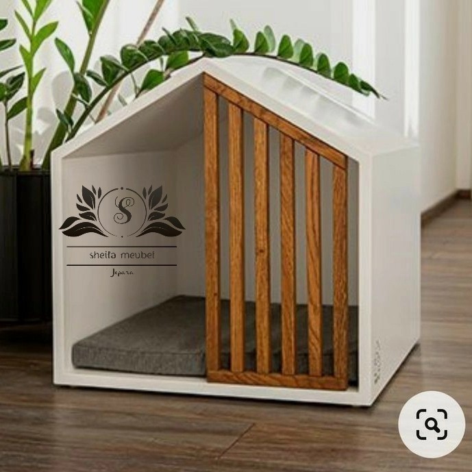 kandang hewan peliharaan rumah kucing / anjing kayu jati