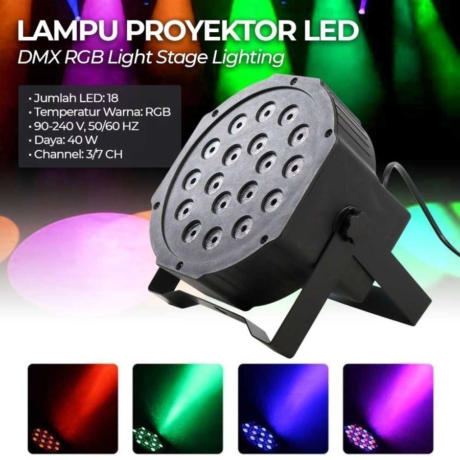 Lampu Proyektor LED Panggung DMX RGB Light Stage Lighting
