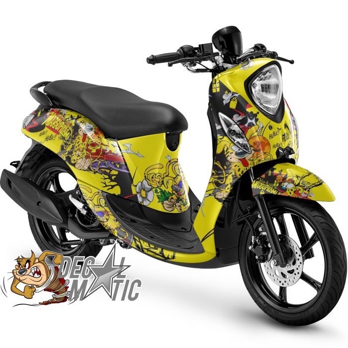 Stiker Fino Full body + Decal Dashboard Fino Karbu 115 / FI 125  Premium Sporty Marsupilami