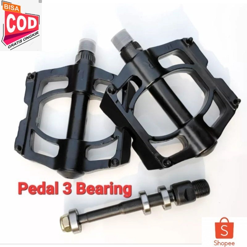 Pedal Bearing 3 Alloy Anti Slip Pedal Sepeda Lipat MTB Roadbike