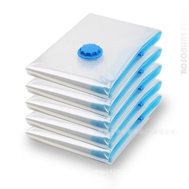 BOMEAY 5 PCS Plastik Vacum Packing Baju Travel Vacuum Bag Vakum Press Pakaian - 30x40 cm