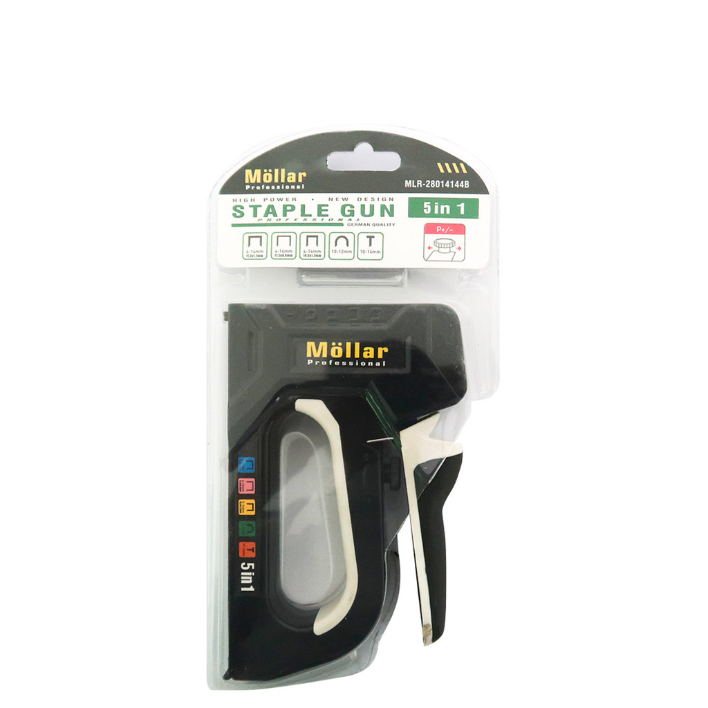 

MOLLAR 28014144B Staples Tembak 5 in 1 Staple Gun Tacker Steples Jok 4-14 mm Original