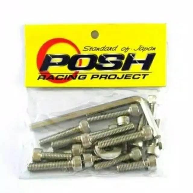 [ DELSER MOTOR ] 1 SET BAUT L MESIN KING POSH BAUT BLOK MESIN RX KING RXKING RXK RX-KING KIRI KANAN 