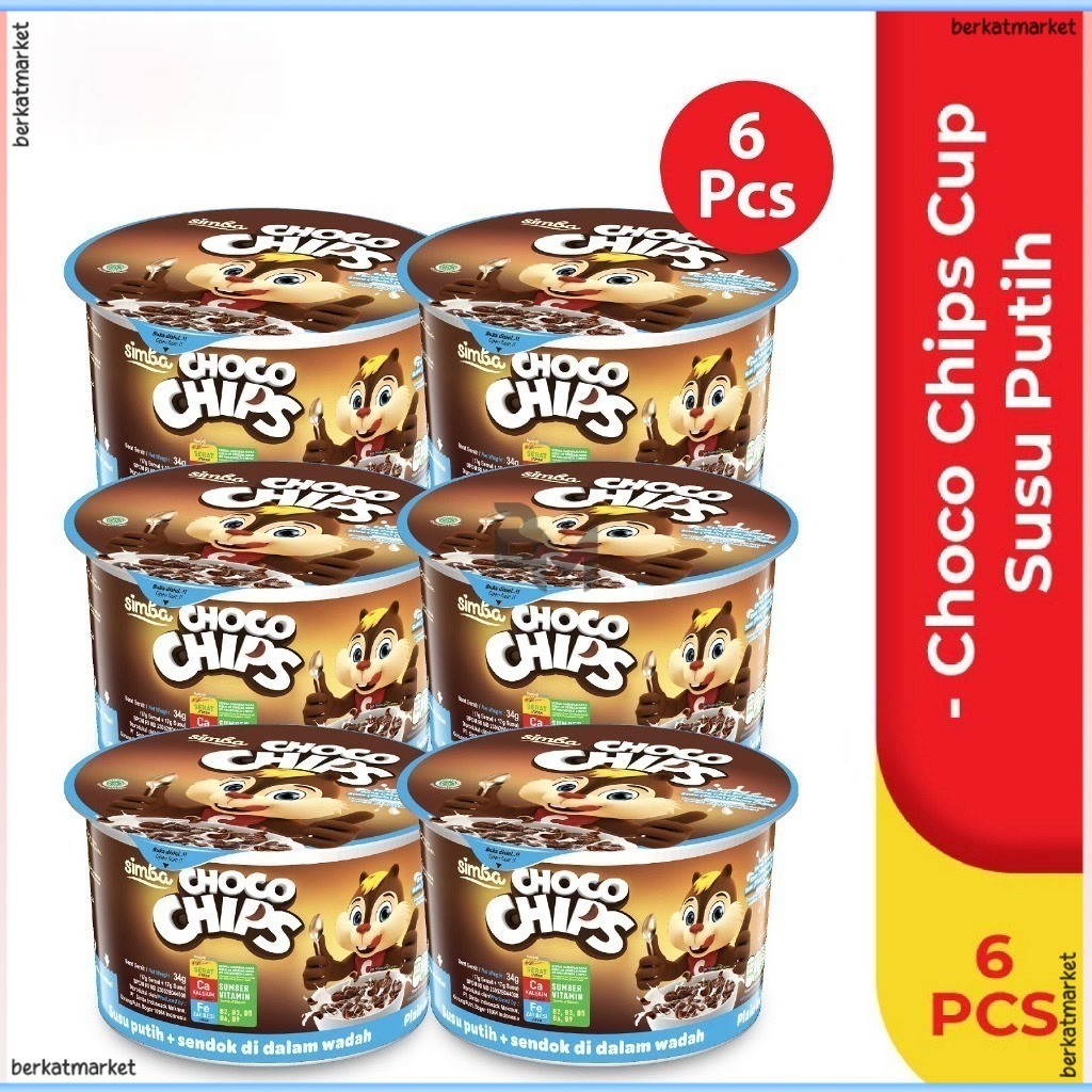 

Choco Chip Cereal SIMBA - 6 Cup Susu Putih 34gr Super Hemat