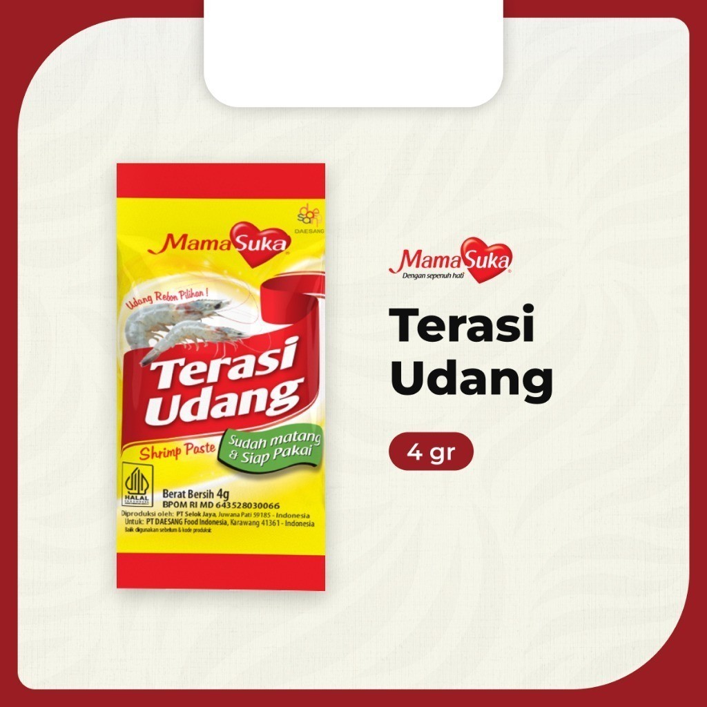 

JOSCELLY.ID MAMASUKA Terasi Udang Siap Pakai / Instan (Isi 20 Sachet)
