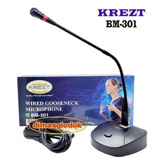 Mic Podium KREZT BM-301 Mik Meja Krezt BM301 Microphone Mimbar Krezt Bm301 Mikrofon Kabel