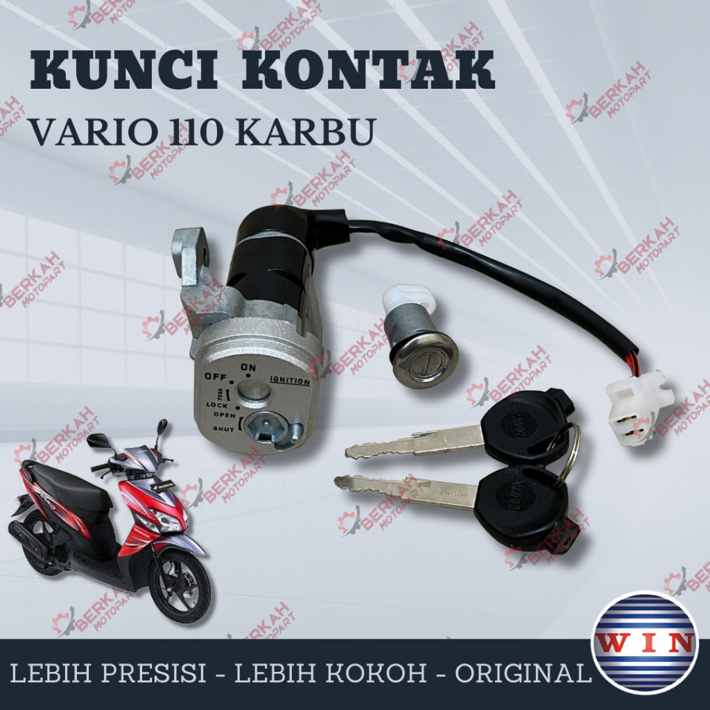 Kunci Kontak Set Plus Kunci Jok Honda Vario 110 Karbu KVB Merk Win