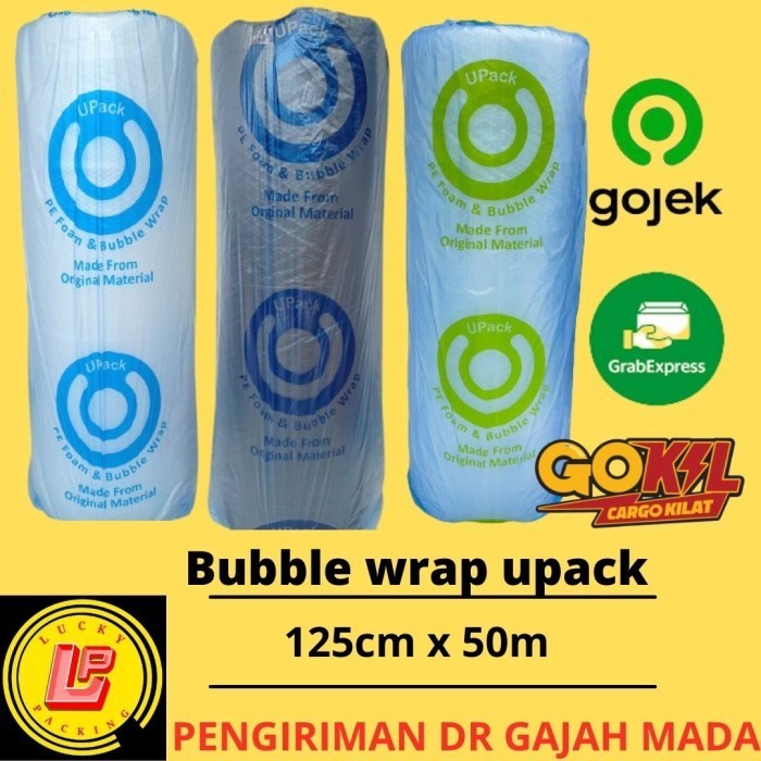 

Bubble wrap roll upack bening hitam 125cm x 50m - bening 2,3kg