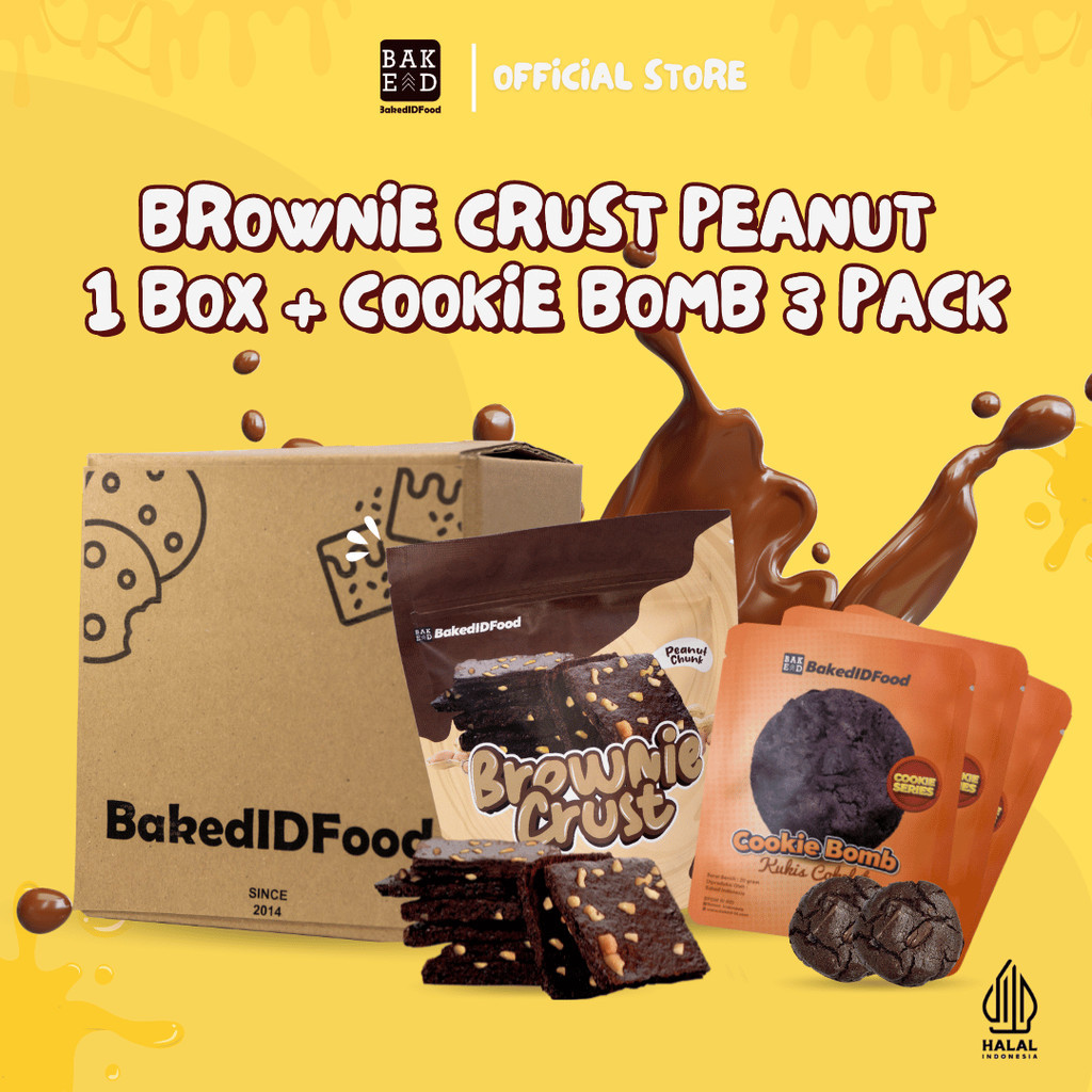 

Brownie Crust Peanut 1 Box + Cookie Bomb 3 Pack