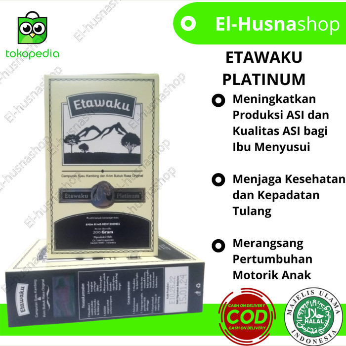 

TERJUAL Etawaku Platinum Susu Kambing Dan Krim Bubuk Rasa Original isi 200gram