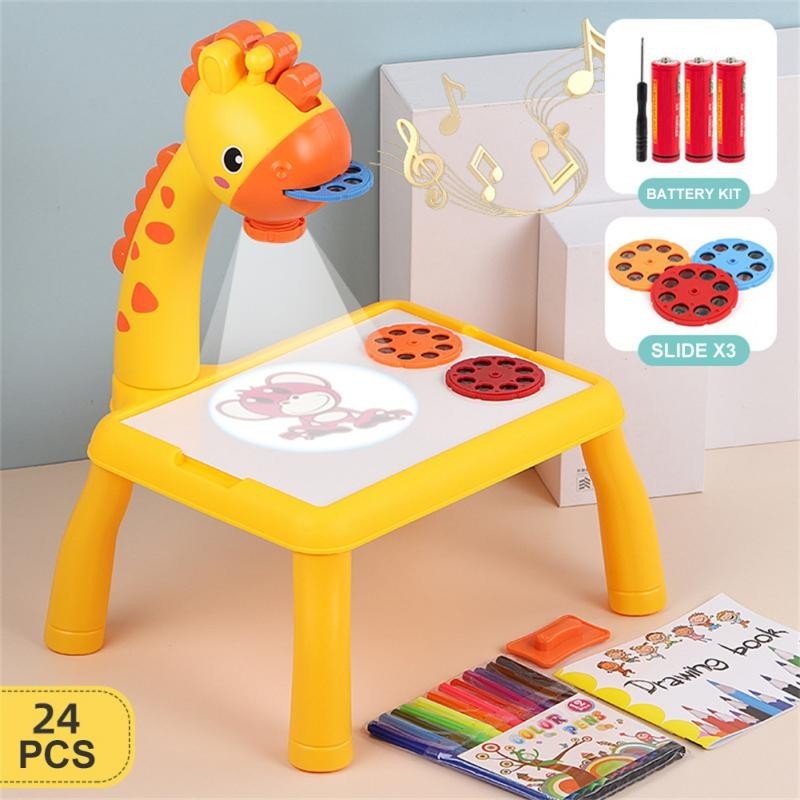 

Projection Drawing Board Cute Projections Drawing Desk Toy Attractive Projector Painting Set Multifunctional Abs Plastic Durable