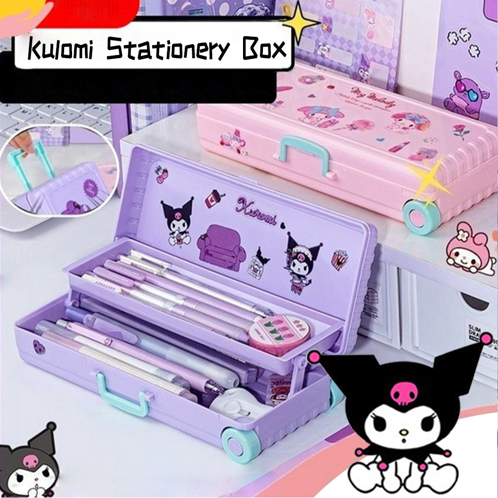 

Sanrio Seri Anime Kartun Pensil Kasus Troli Kotak Alat Tulis Lucu Pensil Kotak Anak-anak