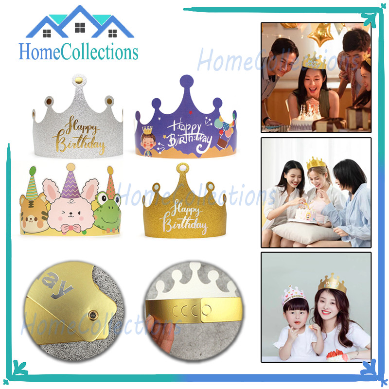 Topi Ulang Tahun Mahkota/Topi Mahkota Ulang Tahun/Topi Ulang Tahun Anak-anak Kartun