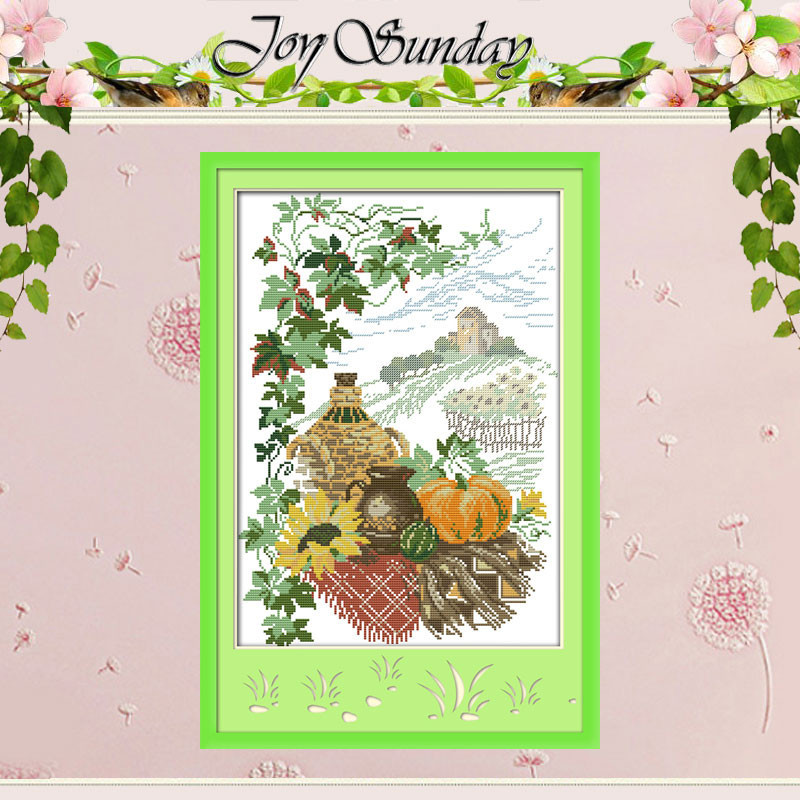 Harvest Season Patterns Counted Cross Stitch 11CT 14CT Cross Stitch Set Wholesale Scenery Cross-stit