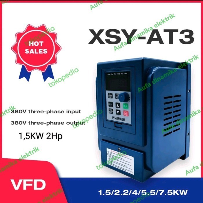 AC99 VFD Variable Frequency 1,5KW 2Hp input 380 output 380vac AT3