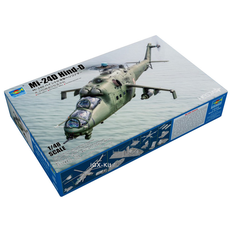 Trumpeter 05812 1/48 Soviet Mil Mi-24 Mi24 Hind D Military Helicopter Handcraft Toy Gift Plastic Toy