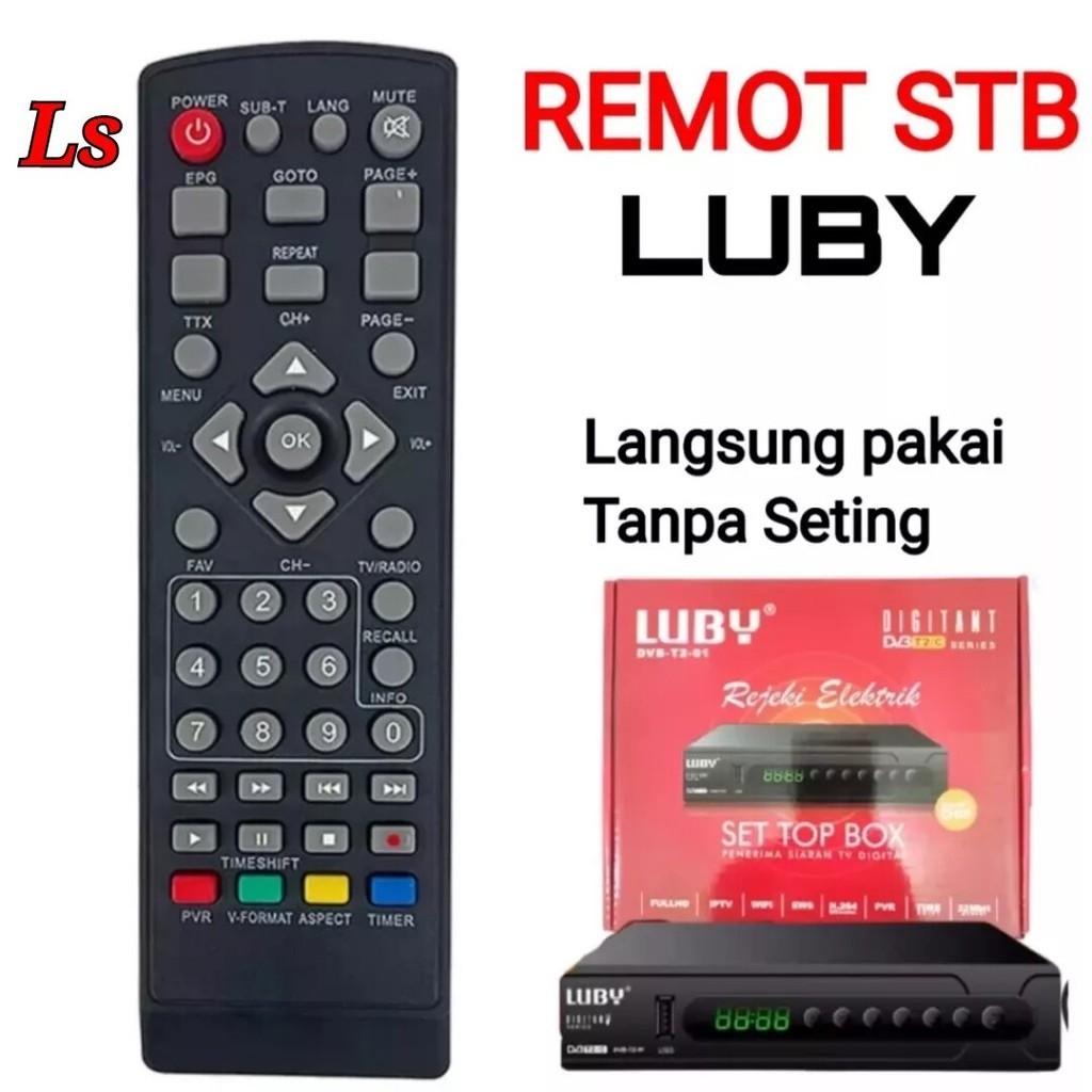 COD Remot Set top box LUBY Langsung pakai Remot STB