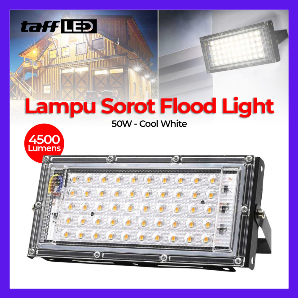 inovasi_tani-Lampu Sorot Outdoor Waterproof IP65 6500K 50 Watt LED Flood Light / Lampu Jalan WATERPR