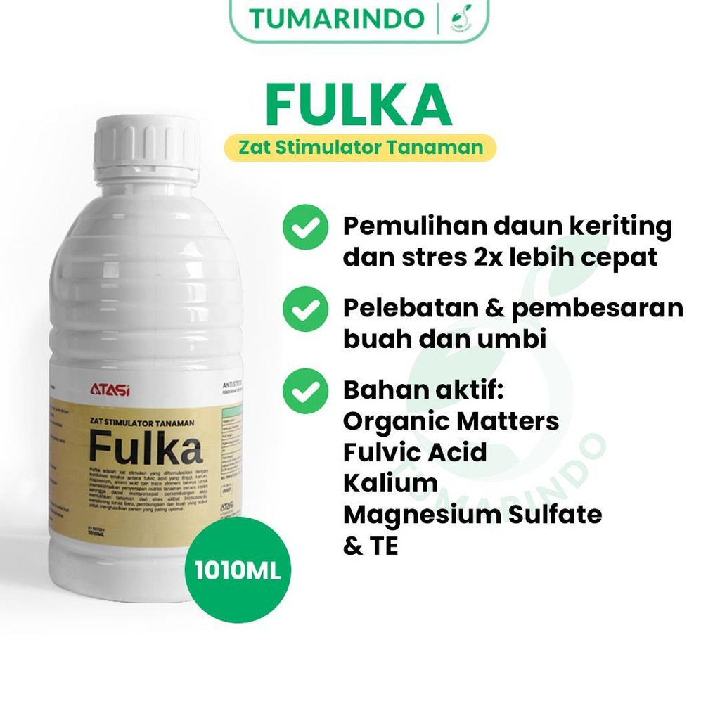 Fulka 1010 Ml Zat  Stimulator Tanaman Pupuk Anti Stres Obat Keriting Daun Nutrisi Pembesar Umbi Pele