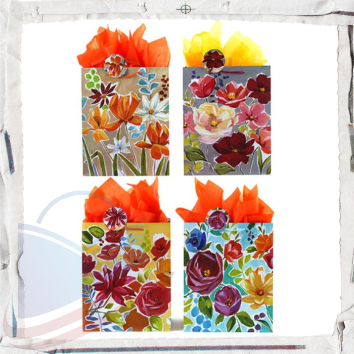 

Paper Bag / Goodie Bag / Tas TaliFancy Motif Bunga - Satuan