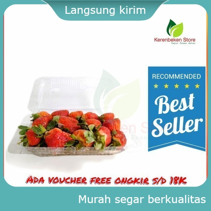 

buah strawberry per pack - packing sedang