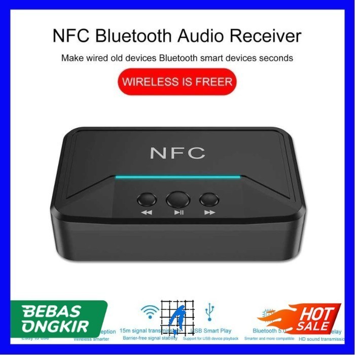 Audio Bluetooth 5.0 Receiver NFC Stereo Car Kit Speaker