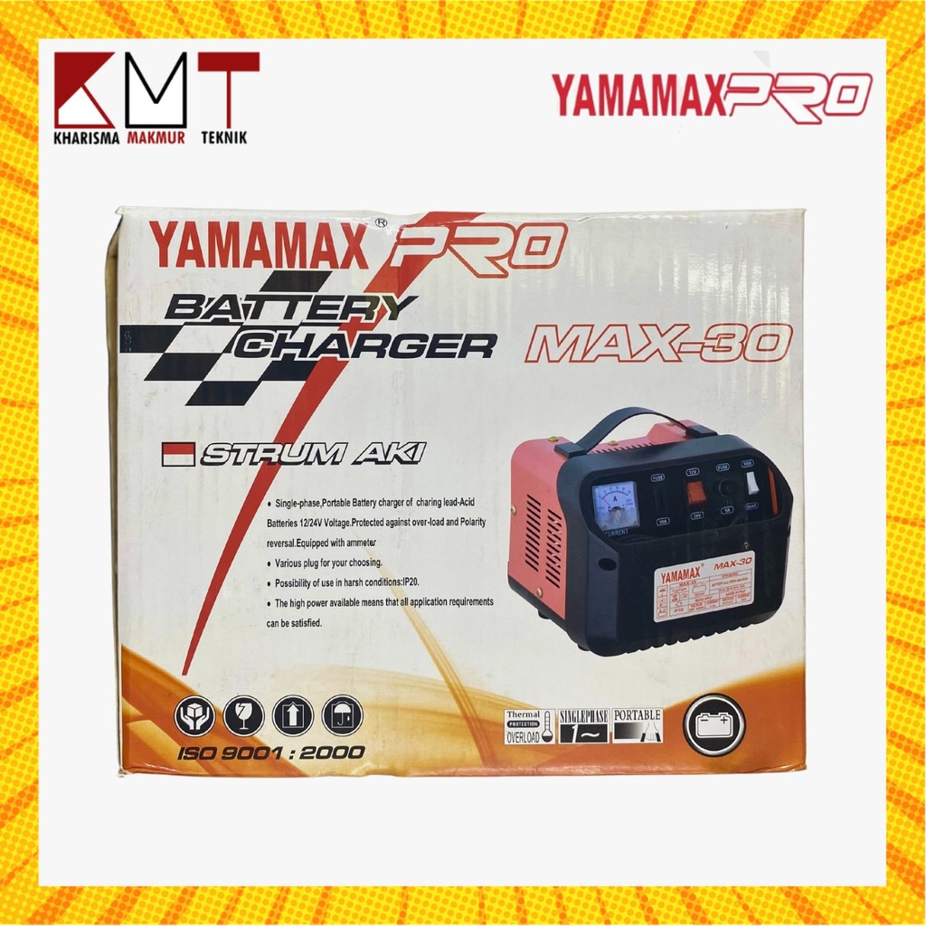 BATERAI CHARGER / SETRUM AKI / SETRUM ACCU MAX- 30 12V YAMAMAX-PRO