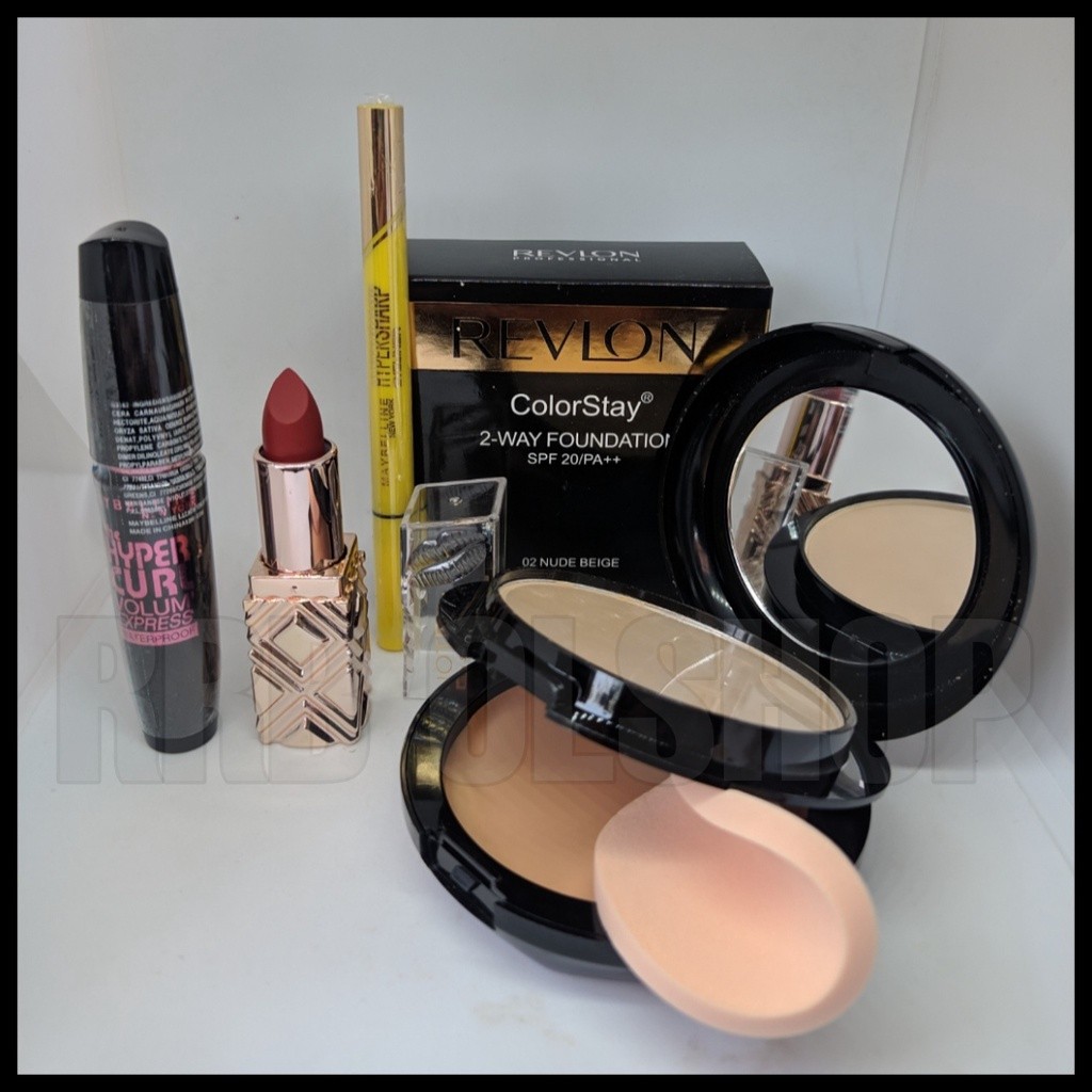 Bentala Kosmetik - Paket Kecantikan 4 in 1 Paket BEDAK REVLON Colorstay 2 - Way Foundation Powder -S