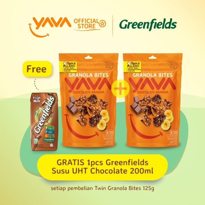 

YAVA Twin Pack Granola Bites Chocolate Banana (2 x 125g)