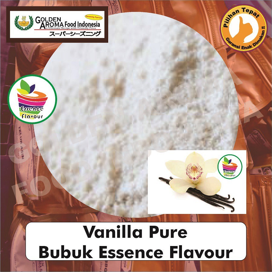 Bubuk Vanila Murni EFE 100gram Pure Vanilla Powder 100 gr Essen Flavor Ekstrak Tanpa Gula Halal Enak