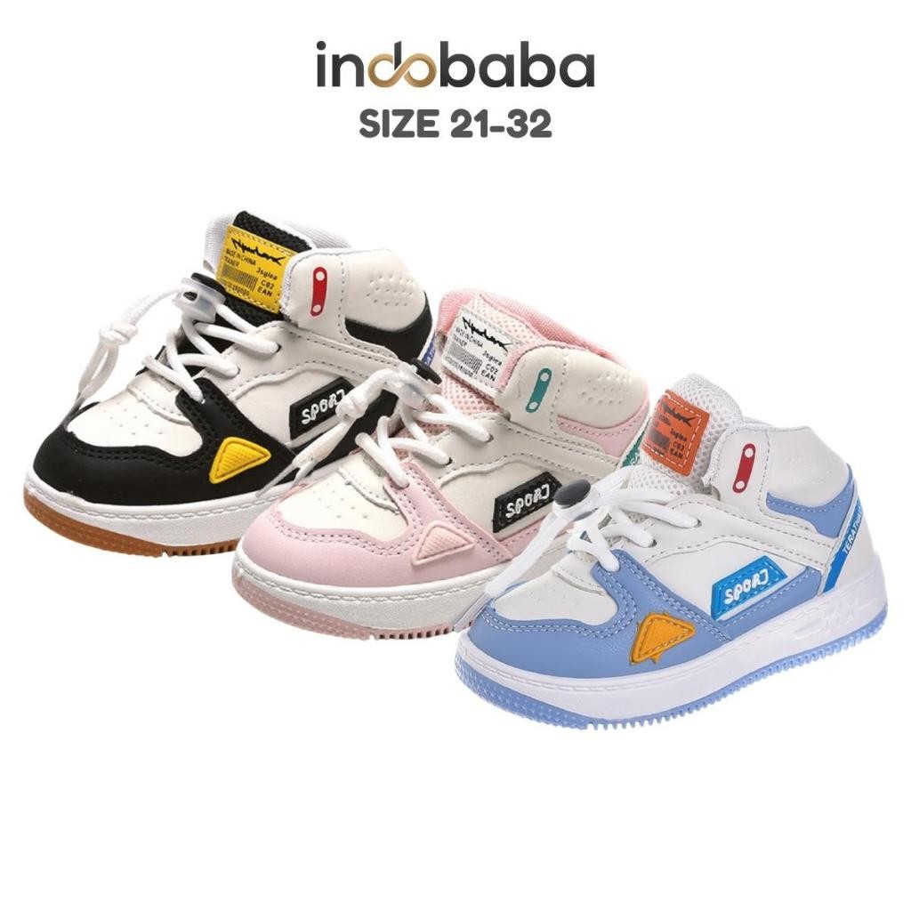 QR25GH indobaba Free Box | Sepatu Anak Perempuan Sepatu Anak Laki Laki Anti Slip Import 1-7 Tahun S1