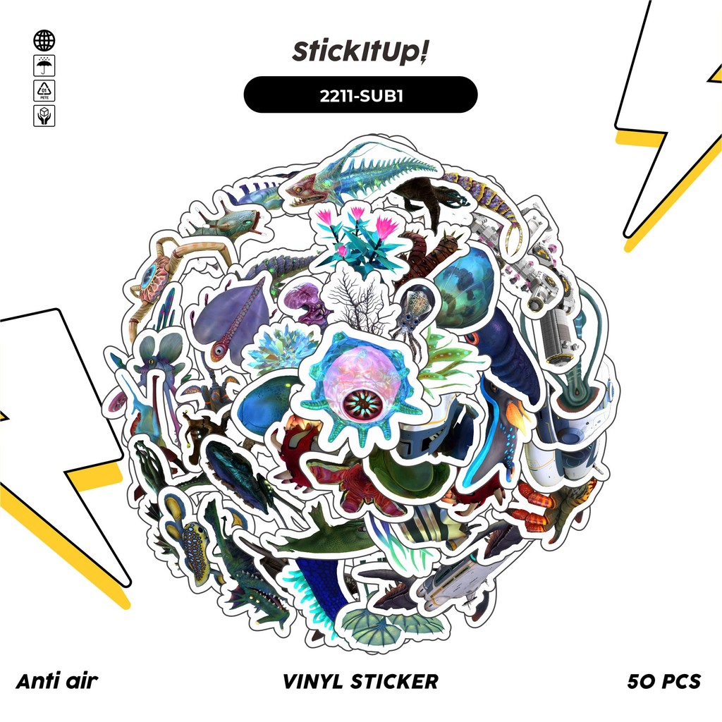 

COD✨ 50 Pcs Stiker Pack GAME SERIES SUBNAUTICA CHAR MIX 01 Lucu Aesthetic Vynil Waterproof untuk Freebies Sticker Buku Journal Casing HP Laptop