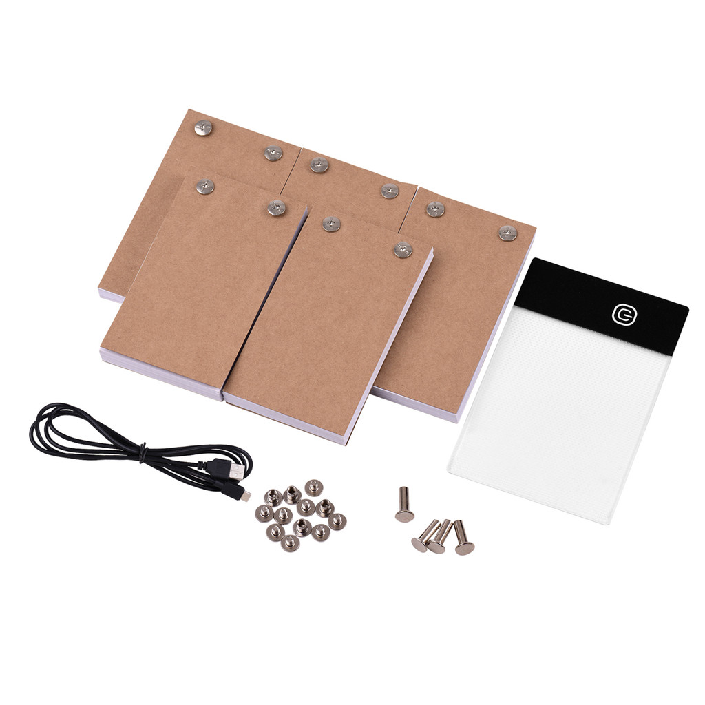 

Flip Book Kit with Light Pad LED Light Box Tablet 300 Sheets Drawing Paper Flipbook for Drawing Tracing Animation Sketching
