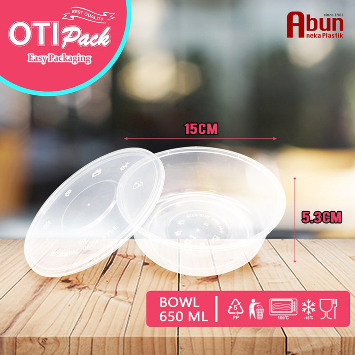 Thinwall Bowl Oti/DM 650ML Isi 25pcs - DM