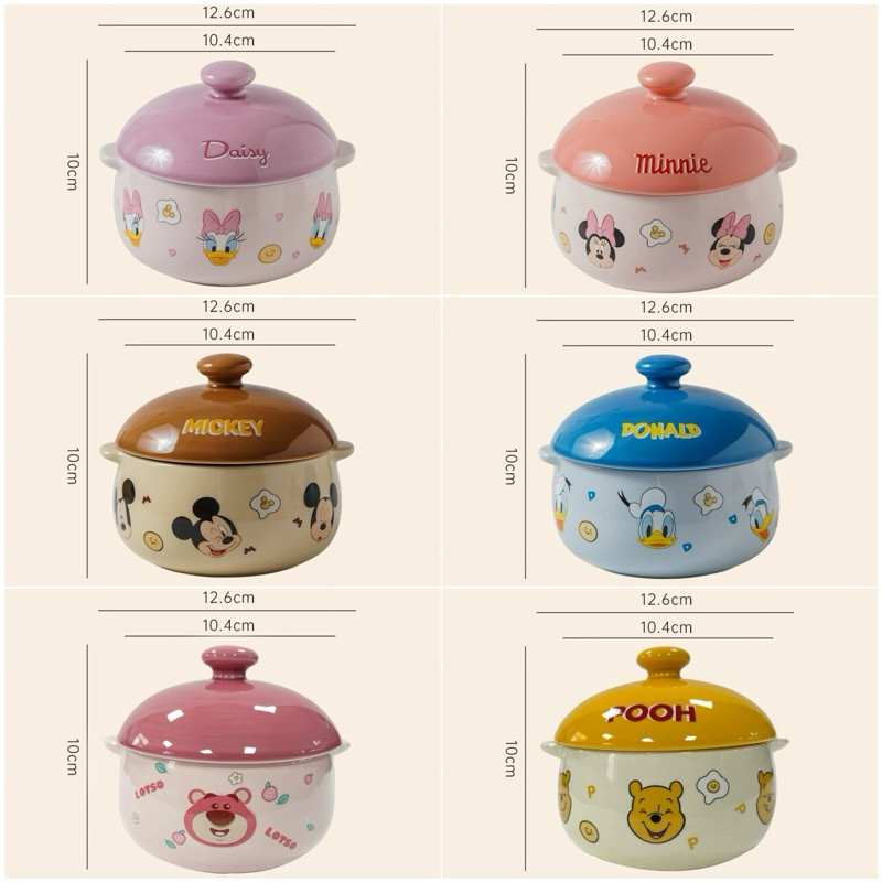 disney ceramic bowl mangkuk keramik tahan panas mickey donald
