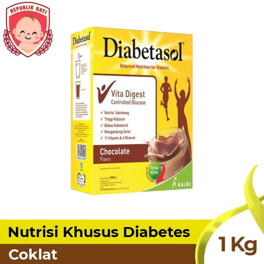 

Diabetasol Cokelat Coklat 1000gr / 1 kg Minuman Nutrisi Diabetes MURAH FREE BUBBLE DUS