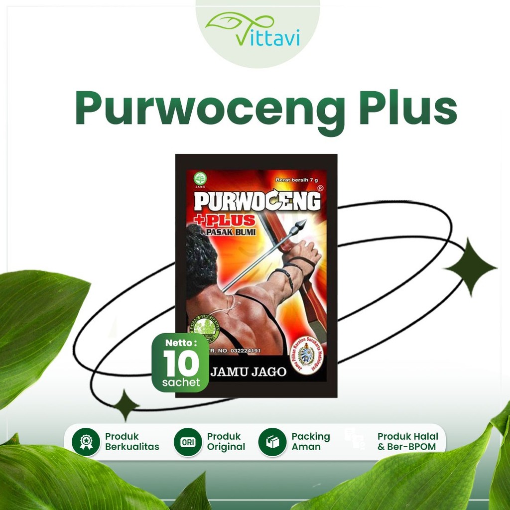 ☘️Vittavi☘️ Jamu Jago Purwoceng Plus Pasak Bumi  Memelihara Kesehatan Stamina Pria BPOM