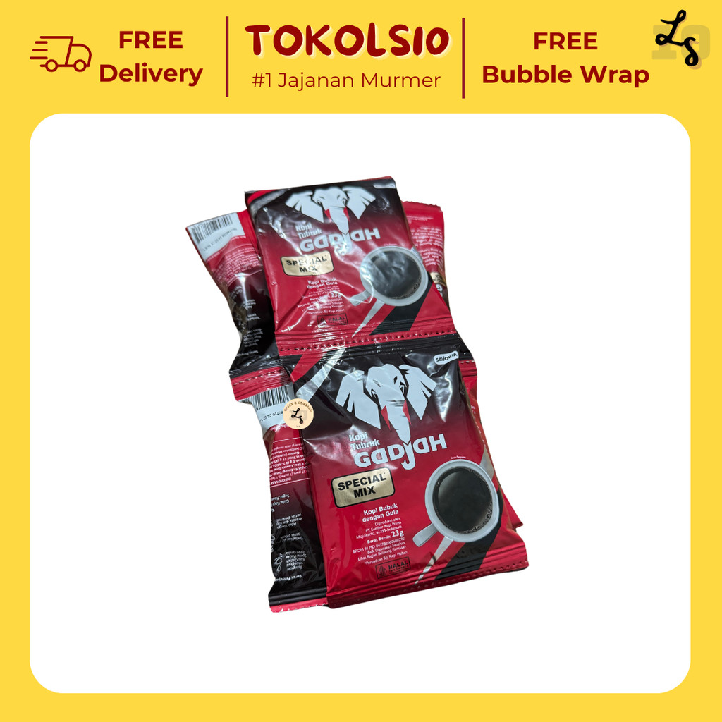 

Kopi Tubruk Gadjah Special Mix 1 Renceng 10 pcs @23gr