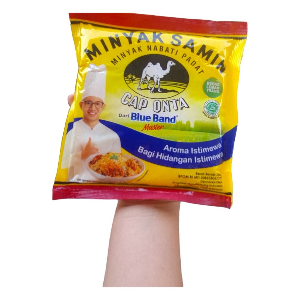 

Minyak samin nabati padat sachet Blueband Cap Onta 200 gram 200gr (Pack)