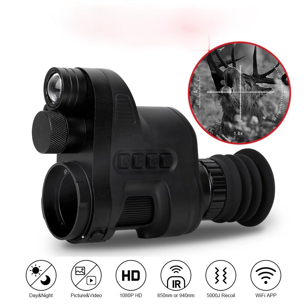 Henbaker NV710S 850nm IR Night Vision Scope 5000Joule Hunting Night Sight 950nm Red Dot Night Vision