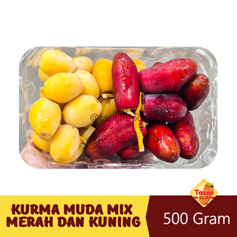 

Kurma Muda Mesir Mix Merah dan Kuning 500 gr