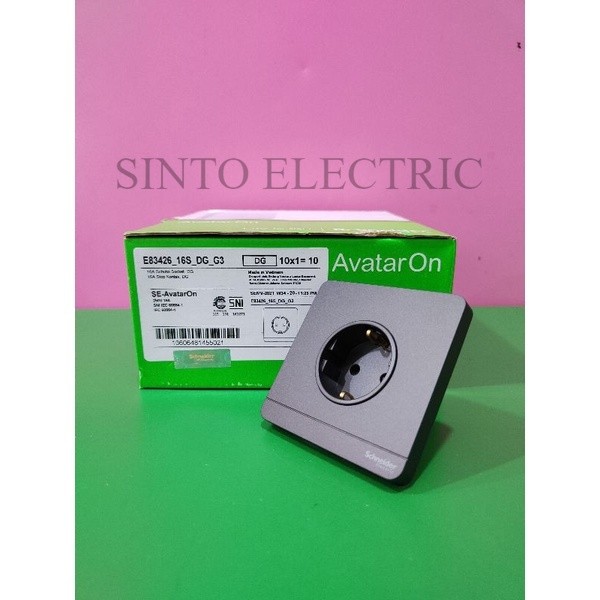 SCHNEIDER Avatar On DG (Dark Grey) Socket Outlet Avatar ON DG