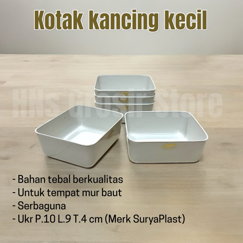 Kotak kancing kecil mur baut suryaplast ukuran 10x9x4 cm grosir