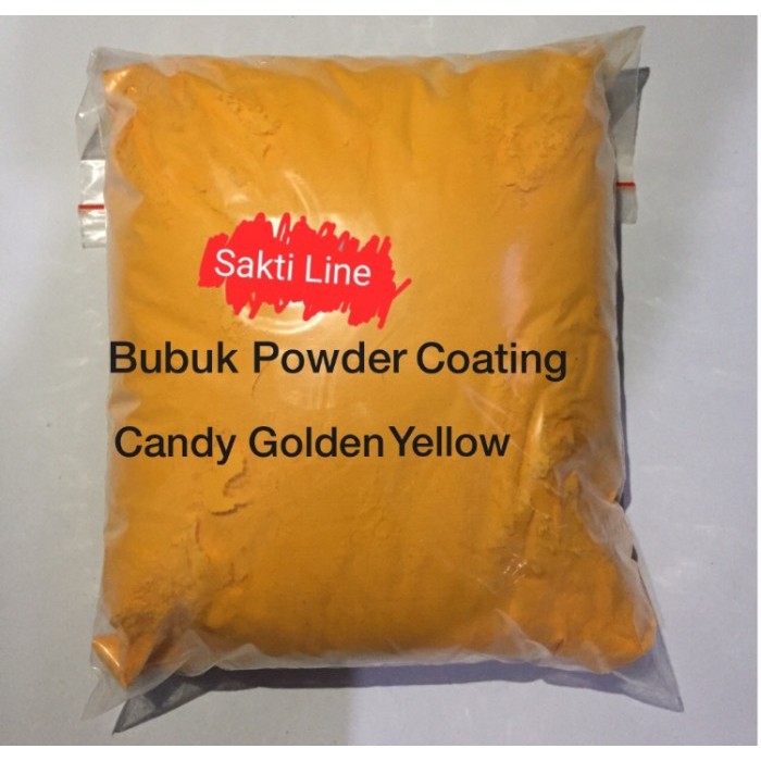 

Bubuk Powder Coating Candy Golden Yellow - 1 Kg / 500 Gram - 500 Gram