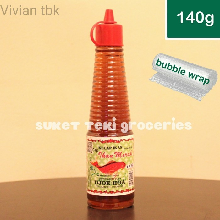 

vv Kecap Ikan Djoe Hoa Merah 140ml kemasan Botol