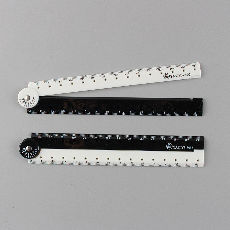 

Bview Art 1pcs Folding ruler black and white simple ruler graphic folding ruler student learning supplies creative stationery