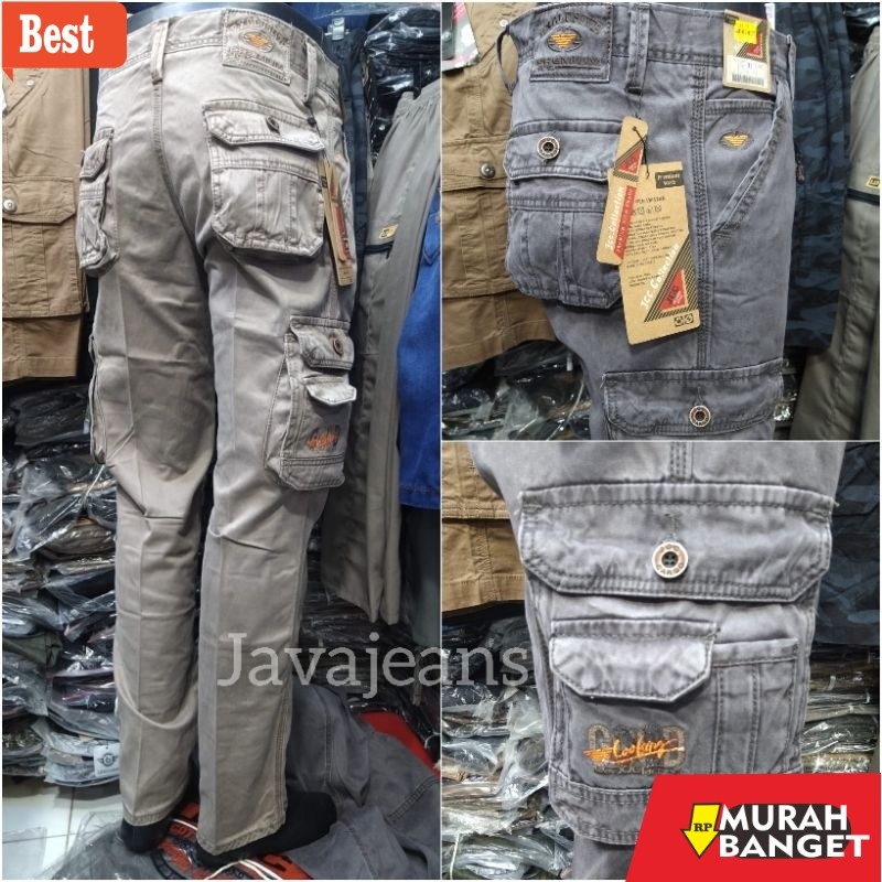 celana cargo panjang pria CELANA CARGO PANJANG JCC BAHAN KANVAS TEBAL HALUS KEREN & TRENDY